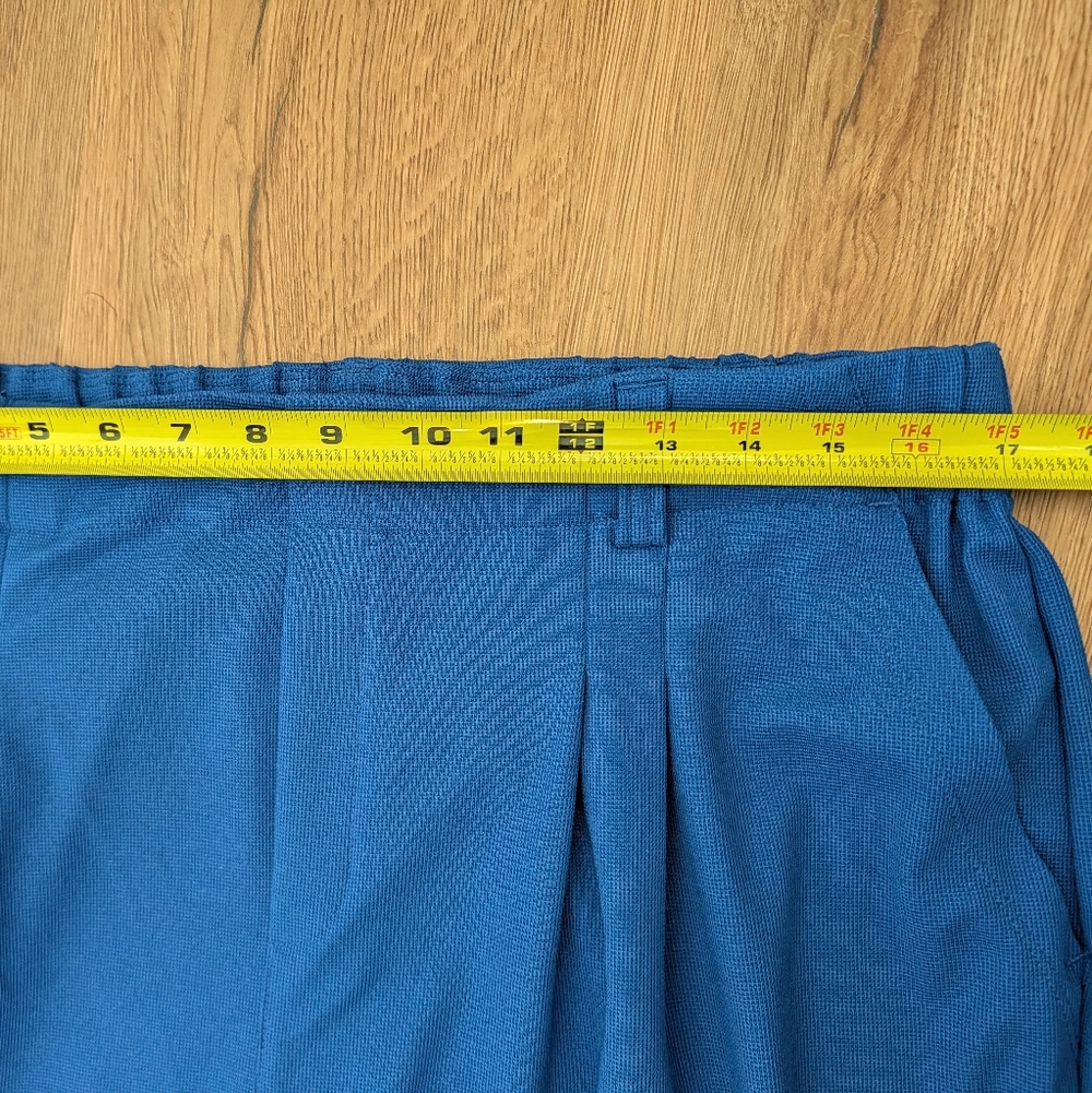 Halara Flex High Wasted Wide Leg Waffle Work Pants In Blue Size XL Tall Pull On - Picture 5 of 8